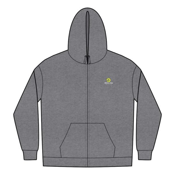 Cozy Unisex Full-Zip Hoodie, Casual Wear, Comfortable Layering, Perfect Gift for Friends, Home or Outdoor Use